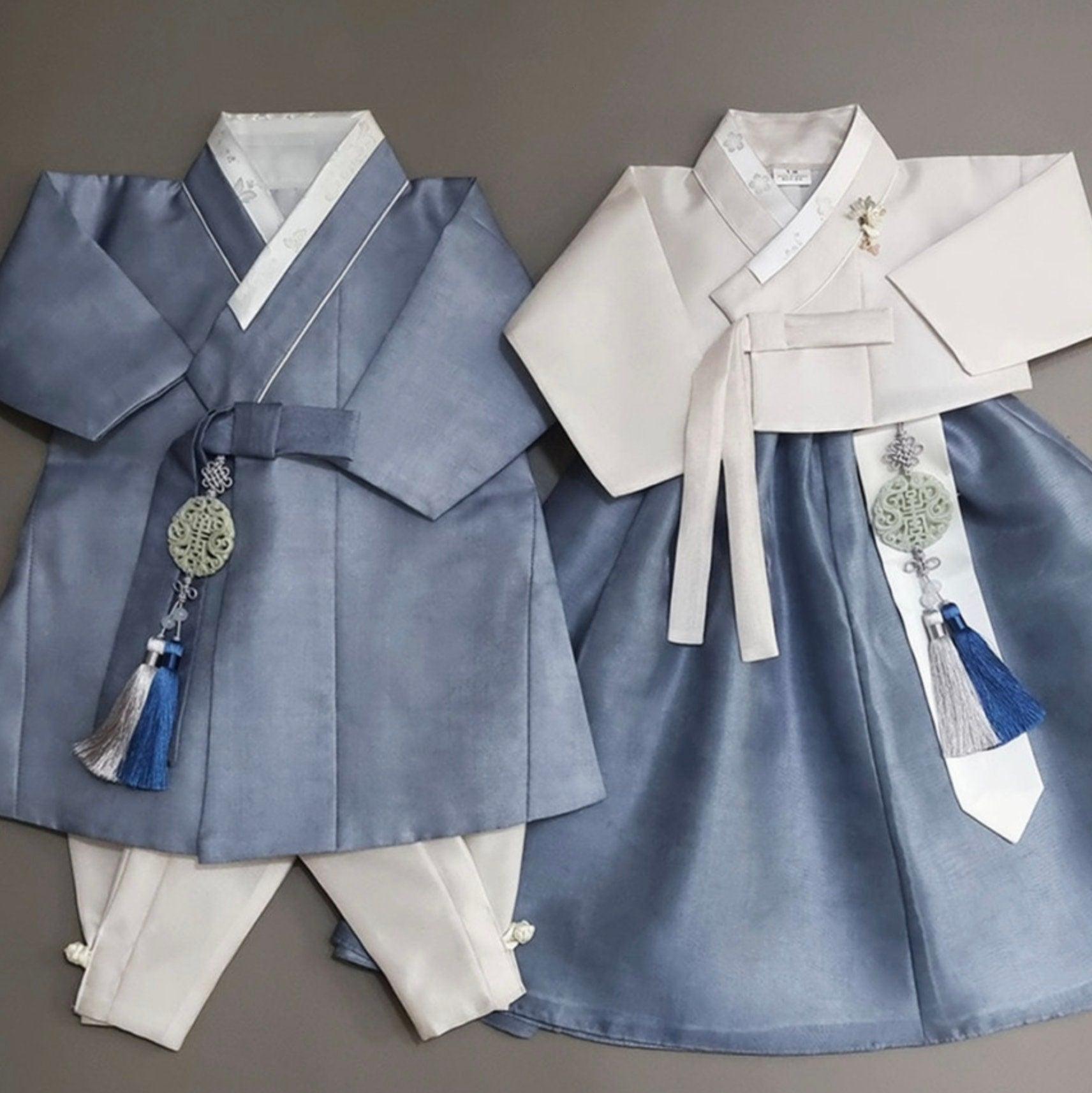 Yuhee Blue Skirt -Four Designs Top Girl Hanbok (100D-15YR) - Native Korean