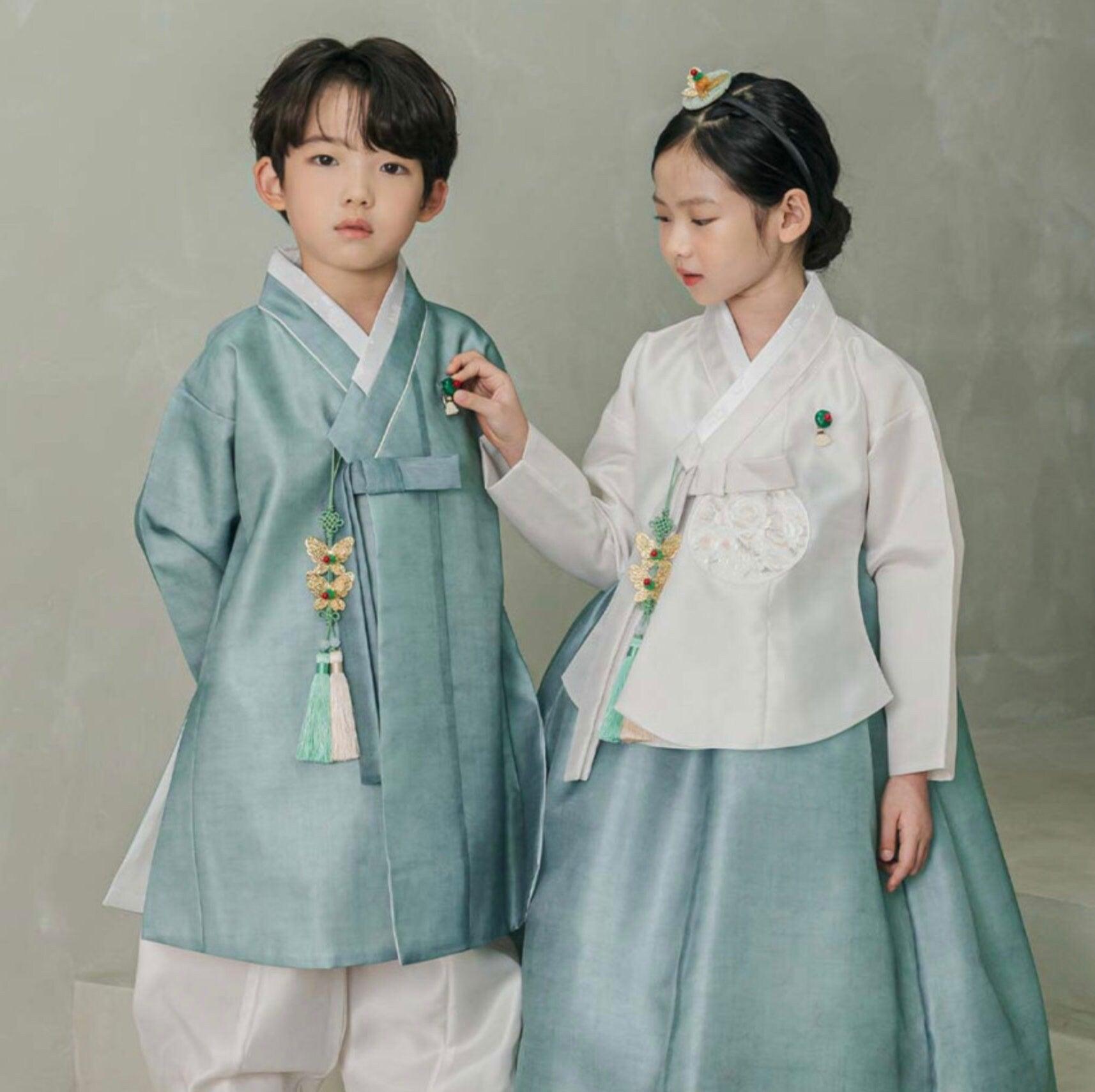 Yuhee Dangui Green Girl Hanbok (100D-15YR) - Native Korean