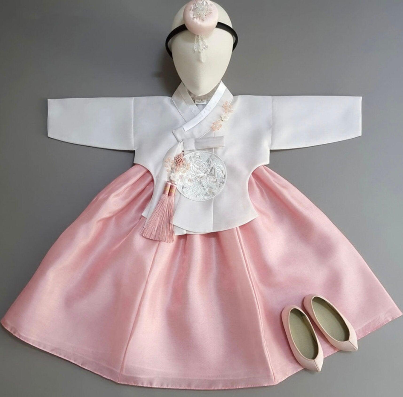 Yuhee Dangui Pink Girl Hanbok (100D-15YR) - Native Korean