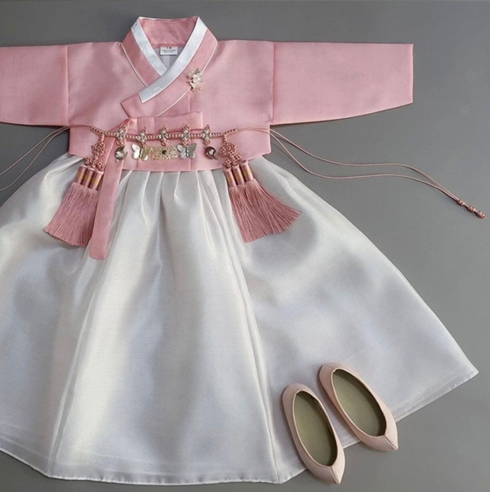 Yuhee L.Beige Skirt-Four Designs Top Girl Hanbok (100D-15YR) - Native Korean