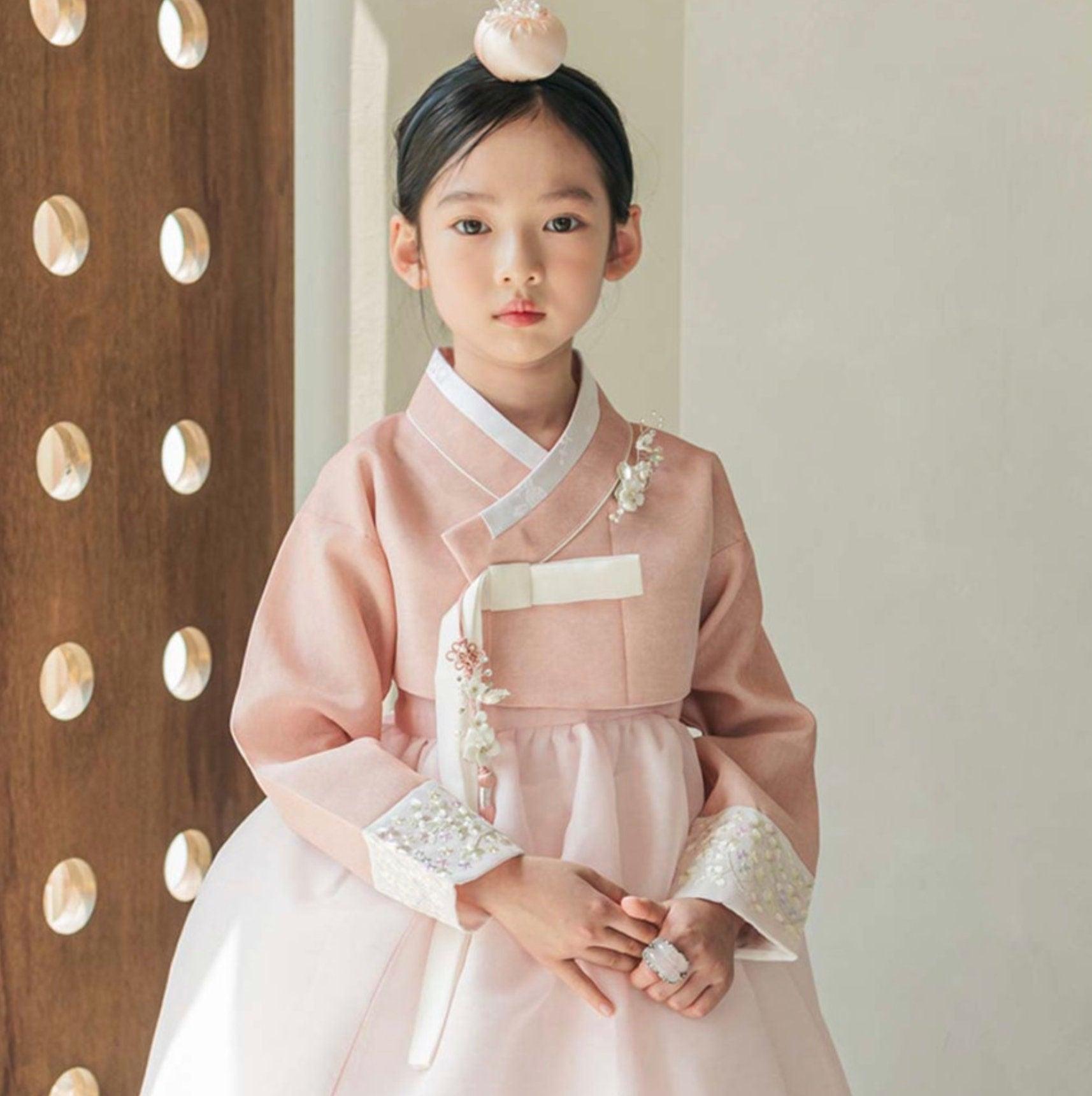 Yujin Coral L.Pink Girl Hanbok (100D-15YR) - Native Korean