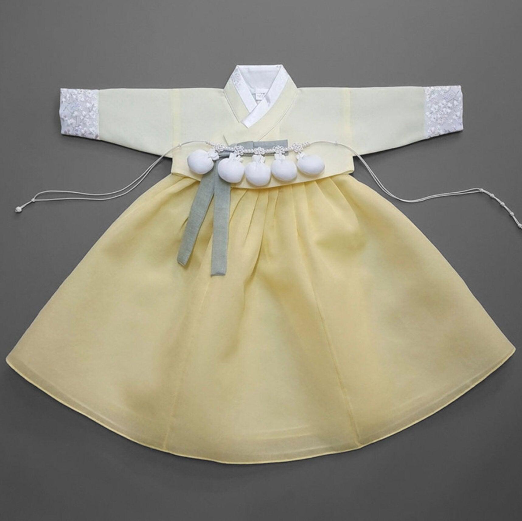 Yujin Jeogori Yellow Girl Hanbok (100D-10YR) - Native Korean