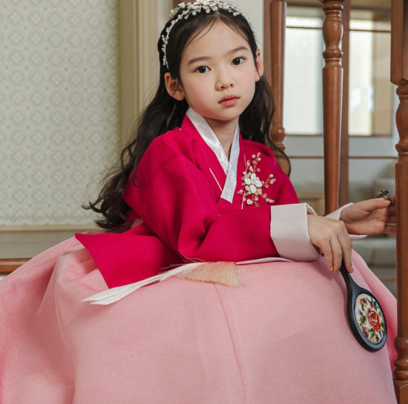 Yujin Magenta Dangui Pink Girl Hanbok (100D-15YR) - Native Korean