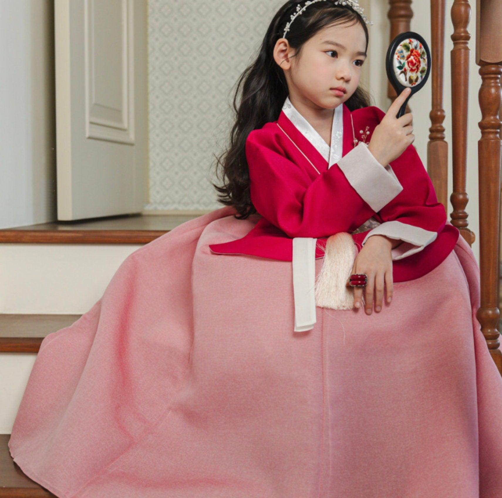 Yujin Magenta Dangui Pink Girl Hanbok (100D-15YR) - Native Korean