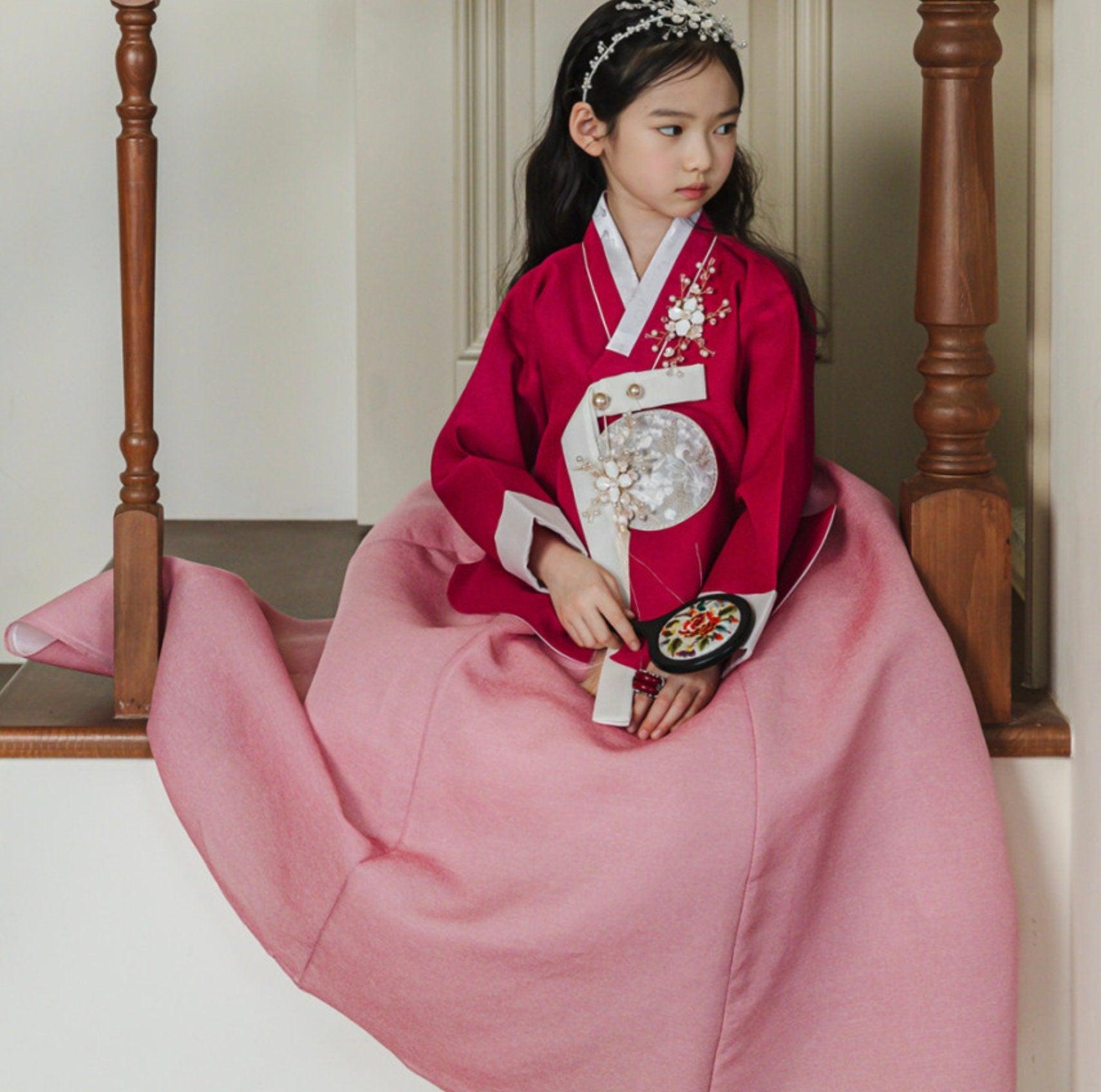 Yujin Magenta Dangui Pink Girl Hanbok (100D-15YR) - Native Korean