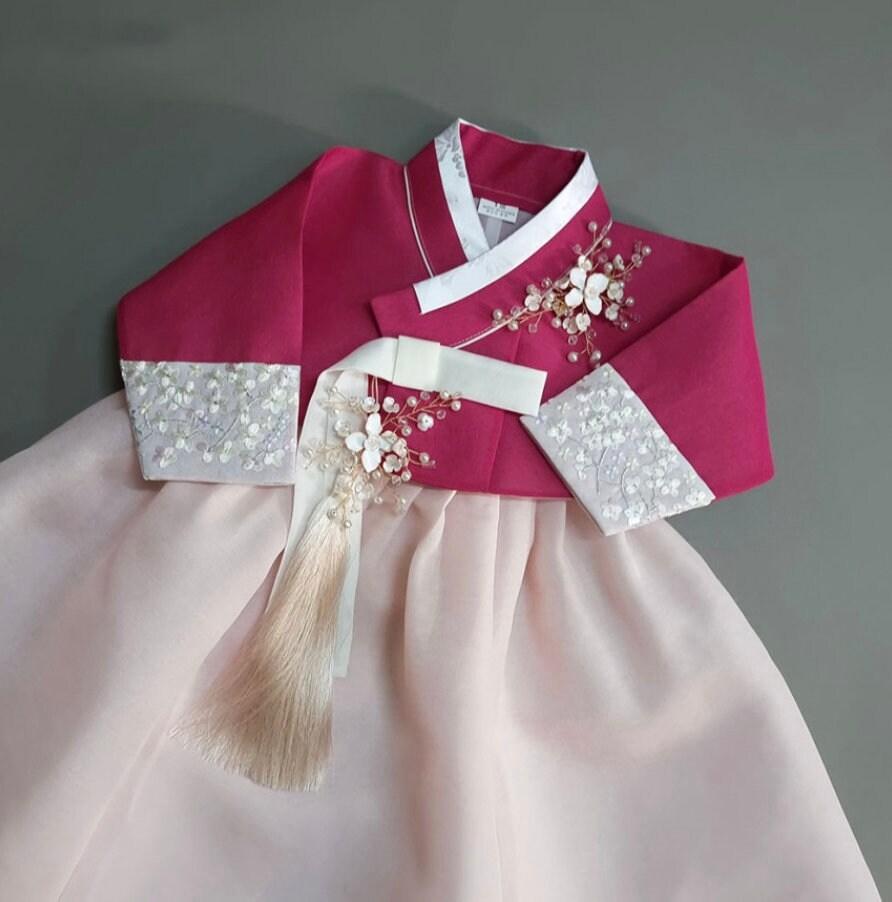 Yujin Magenta Jeogori L.Pink Girl Hanbok (100D-15YR) - Native Korean