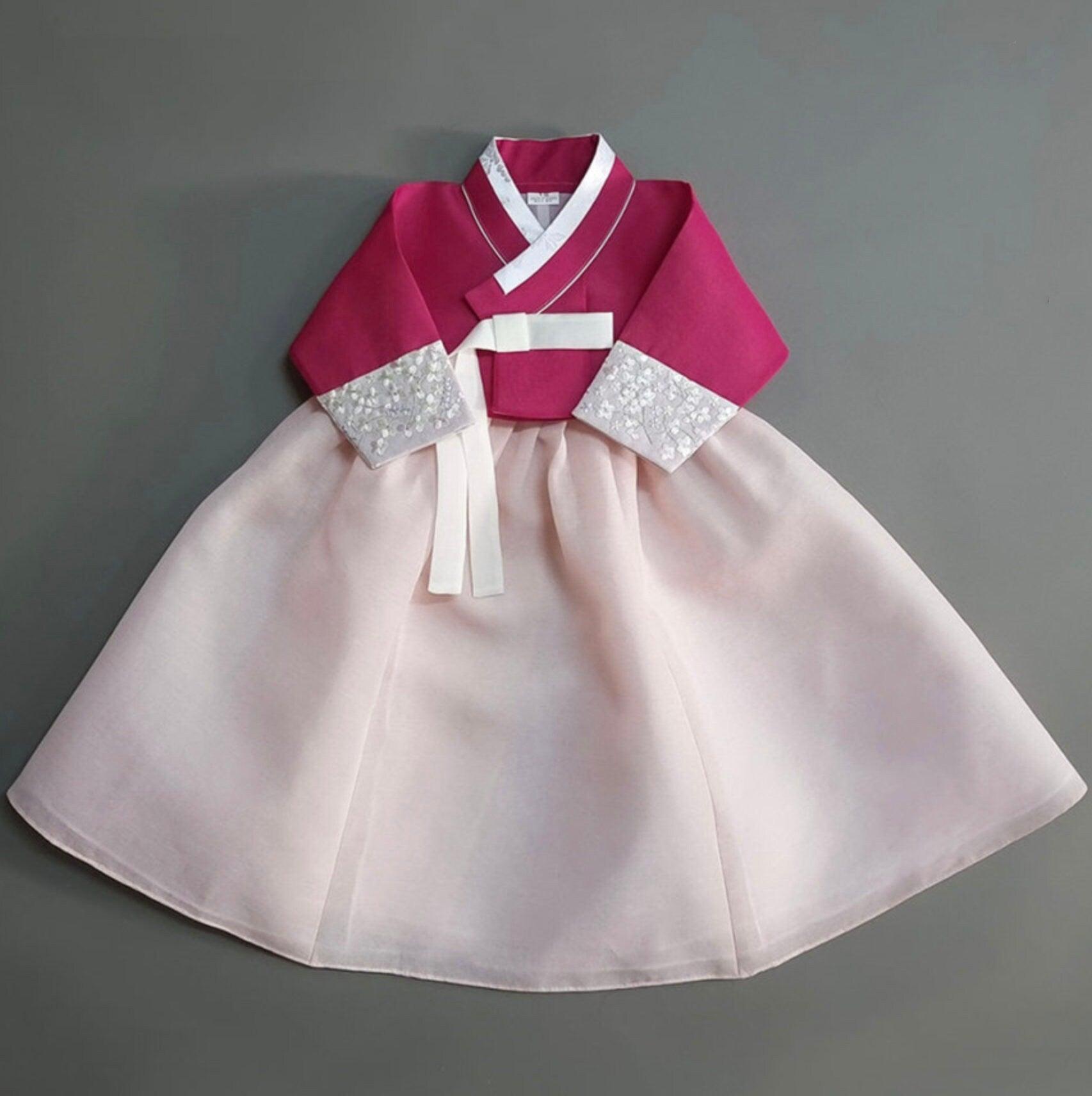 Yujin Magenta Jeogori L.Pink Girl Hanbok (100D-15YR) - Native Korean