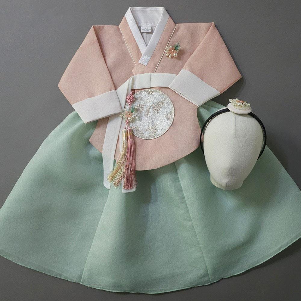 Yujin Mint Skirt-7 Color Top Girl Hanbok (100D-15YR) - Native Korean