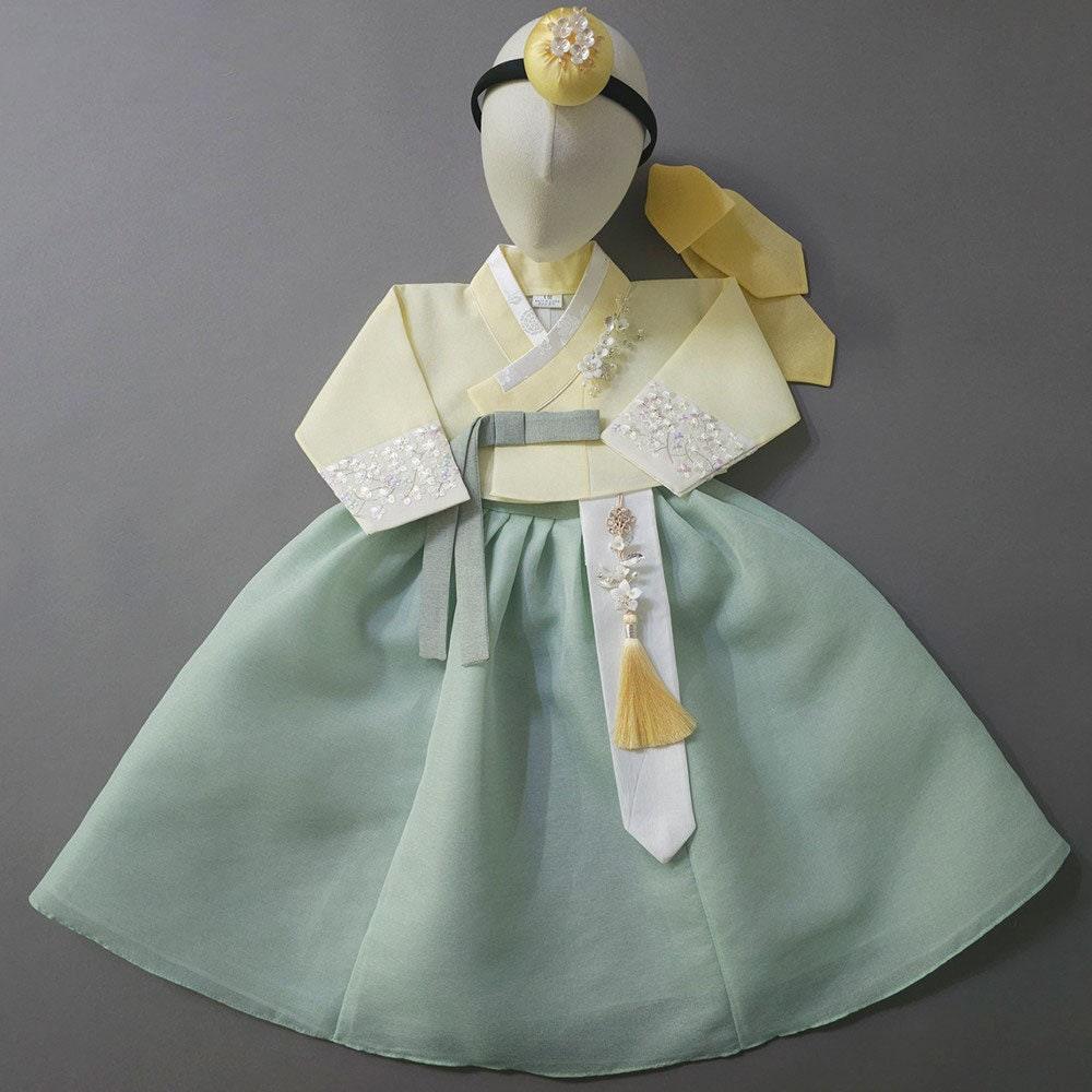 Yujin Mint Skirt-8 Colors Jeogori Girl Hanbok (100D-15YR) - Native Korean