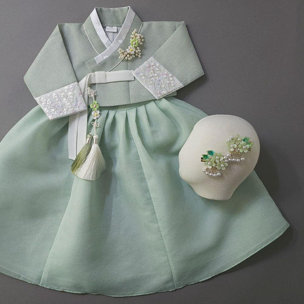 Yujin Mint Skirt-8 Colors Jeogori Girl Hanbok (100D-15YR) - Native Korean