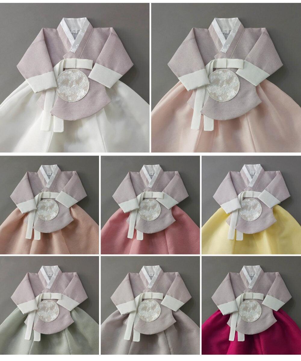 Yujin Purple Dangui-8 Color Skirt Girl Hanbok (100D-12YR) - Native Korean
