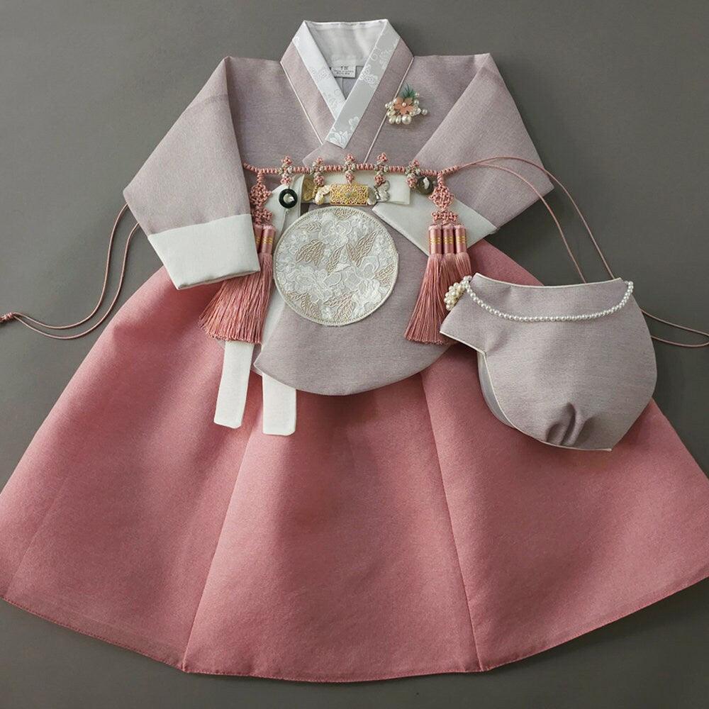 Yujin Purple Dangui-8 Color Skirt Girl Hanbok (100D-12YR) - Native Korean