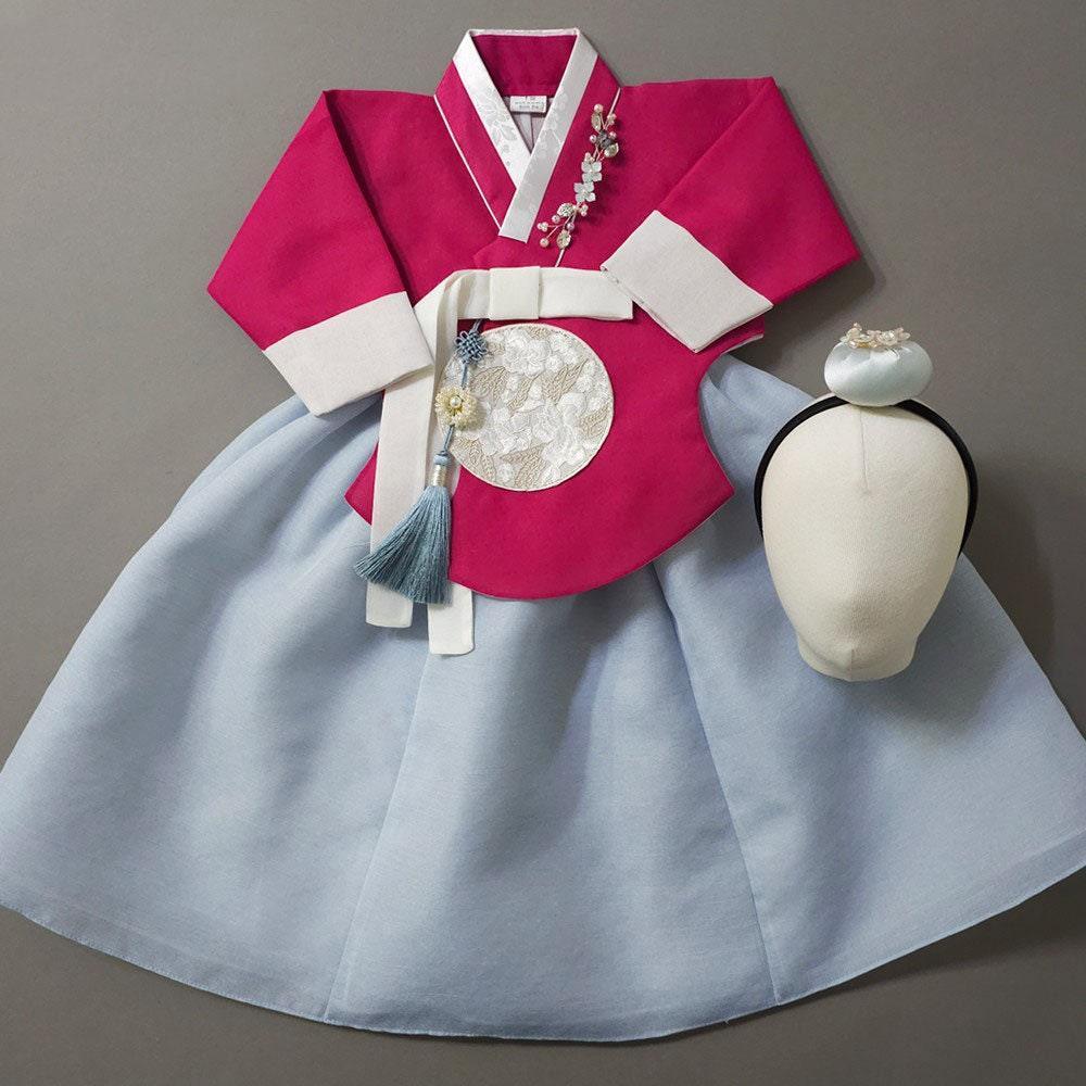 Yujin Sky Skirt-7 Color Top Girl Hanbok (100D-14YR) - Native Korean