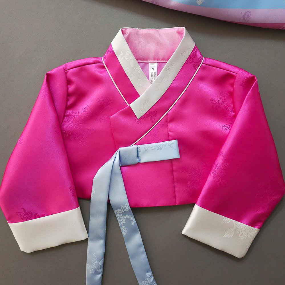 Yun Pink Saekdong Girl Hanbok (1-8YR) - Native Korean