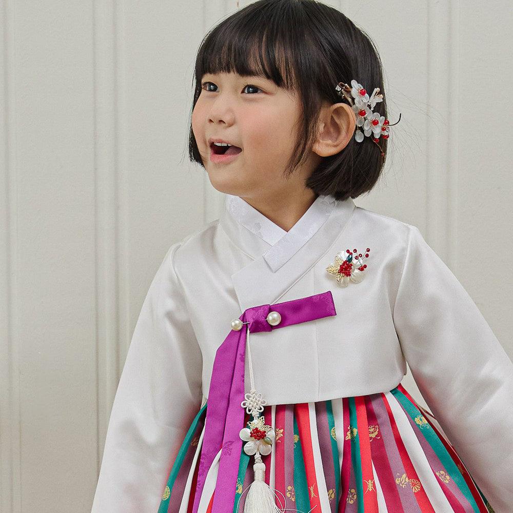 Yun Red Saekdong Girl Hanbok (1-8YR) - Native Korean