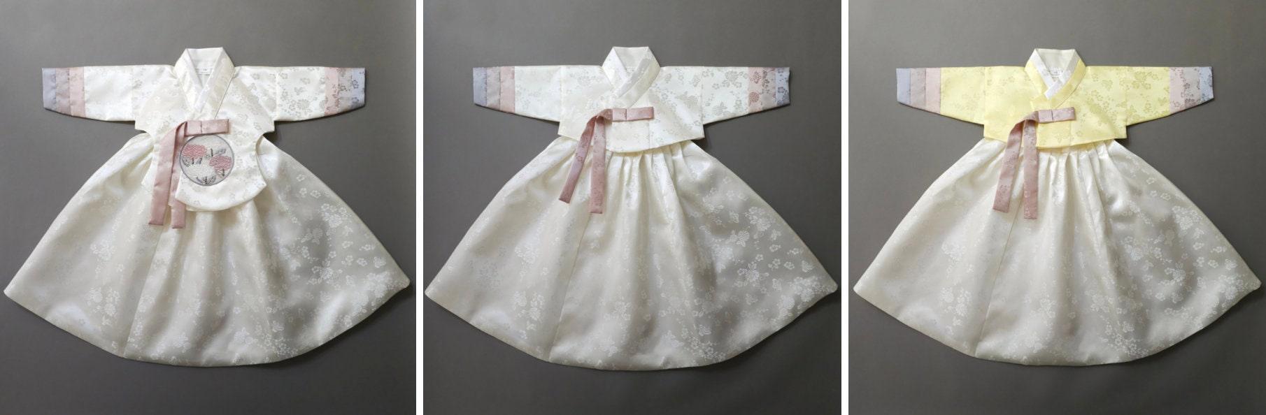 Yunjae Ivory Skirt Girl Hanbok (100D-15YR) - Native Korean