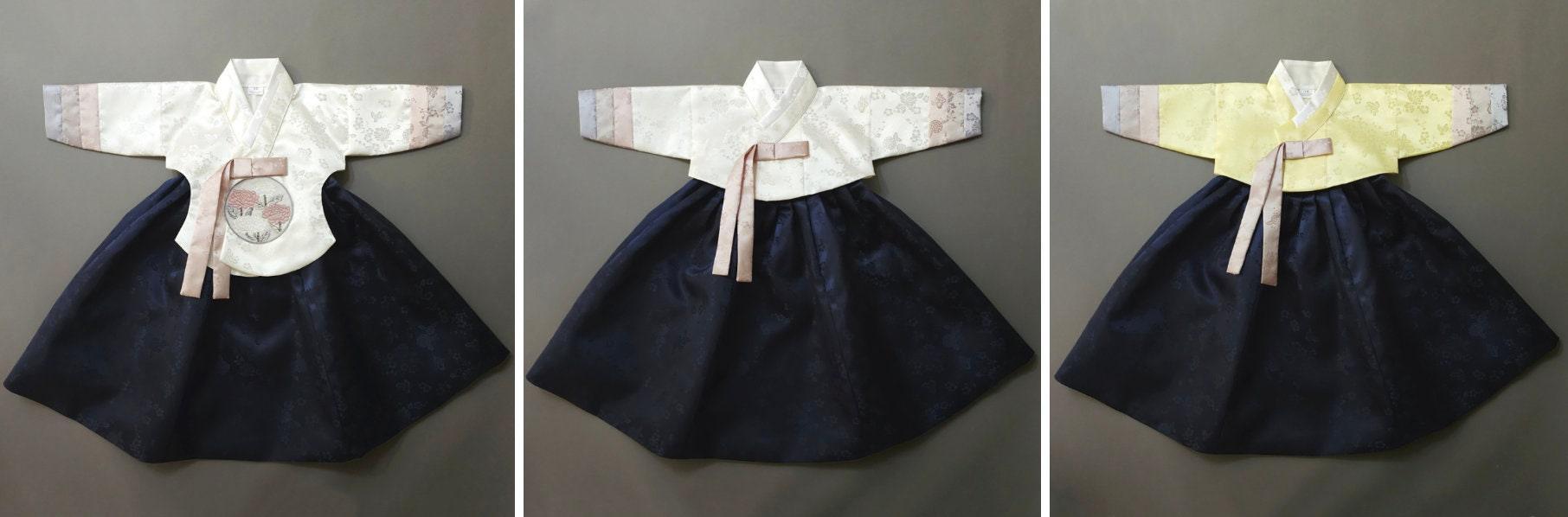 Yunjae Navy Skirt Girl Hanbok (100D-15YR) - Native Korean