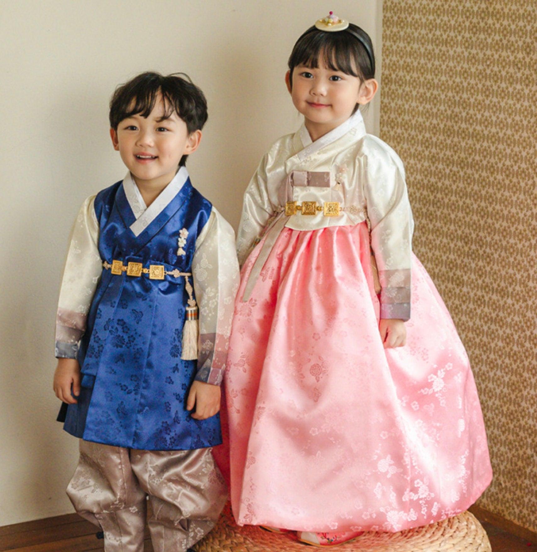 Yunjae Jeogori Pink Skirt Girl Hanbok (100D-15YR) - Native Korean