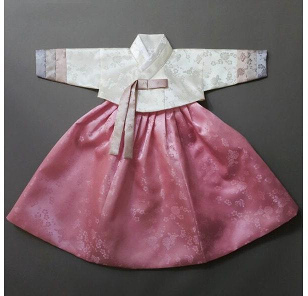 Yunjae Jeogori Pink Skirt Girl Hanbok (100D-15YR) - Native Korean