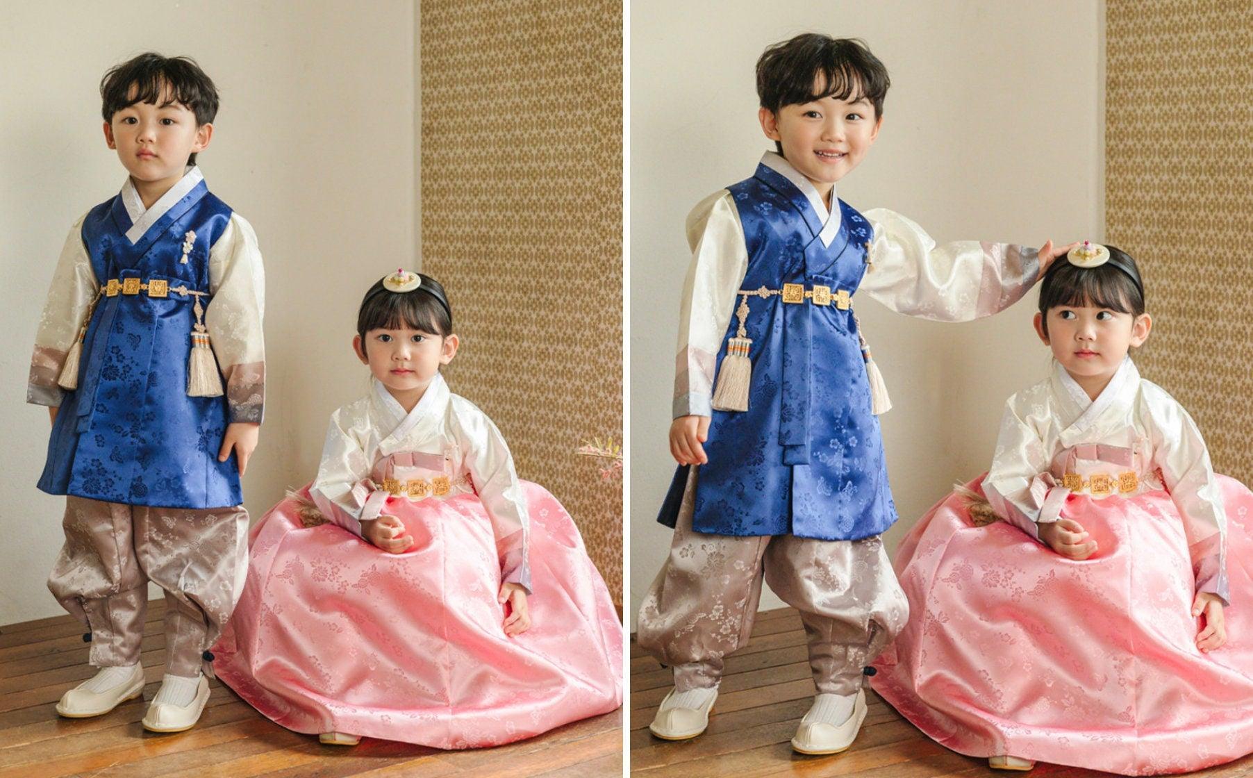 Yunjae Jeogori Pink Skirt Girl Hanbok (100D-15YR) - Native Korean