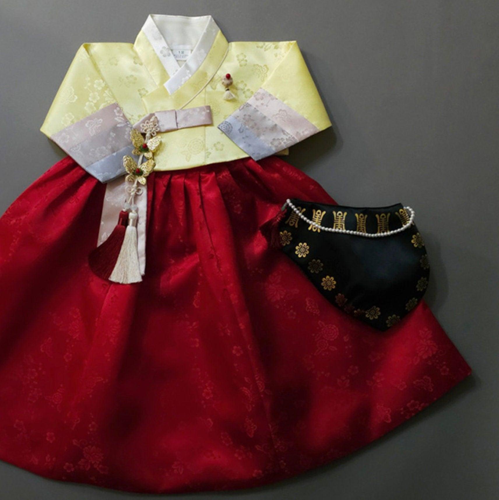 Yunjae Red Skirt Girl Hanbok (100D-15YR) - Native Korean