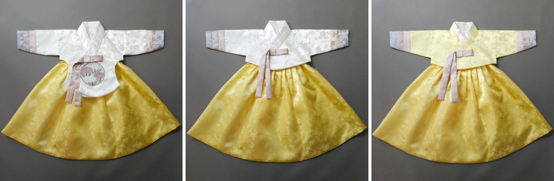 Yunjae Yellow Skirt Girl Hanbok (100D-15YR) - Native Korean