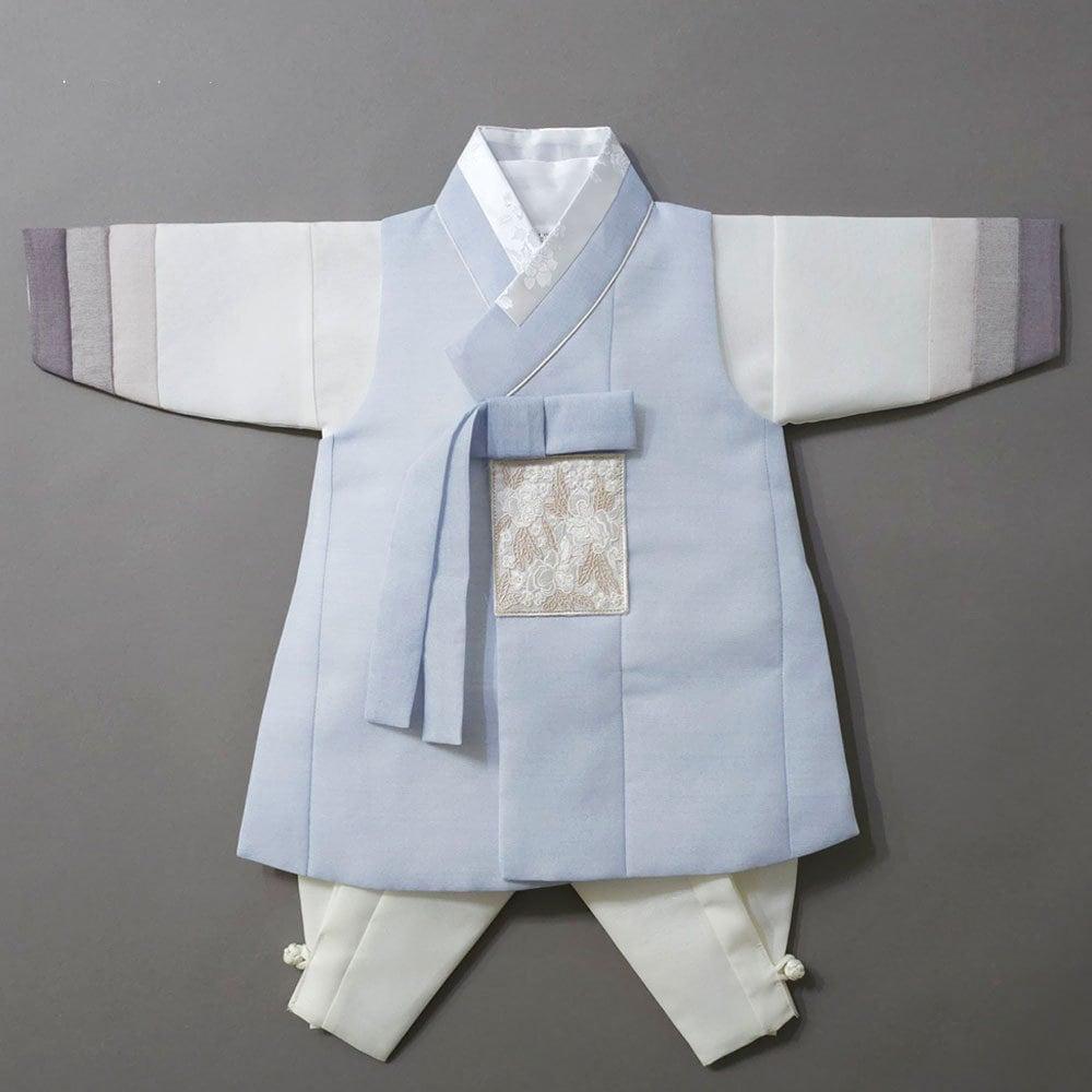 Yusin Sky Stripe Boy Hanbok (100D-10YR) - Native Korean
