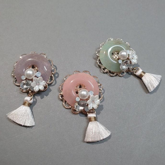 Antique Stone Ring Brooch - Native Korean