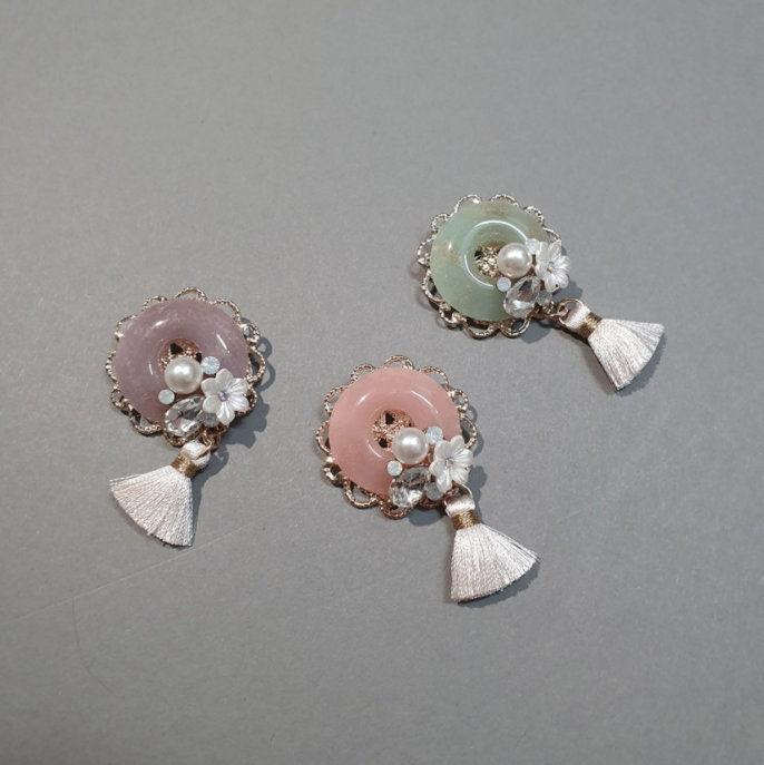 Antique Stone Ring Brooch - Native Korean