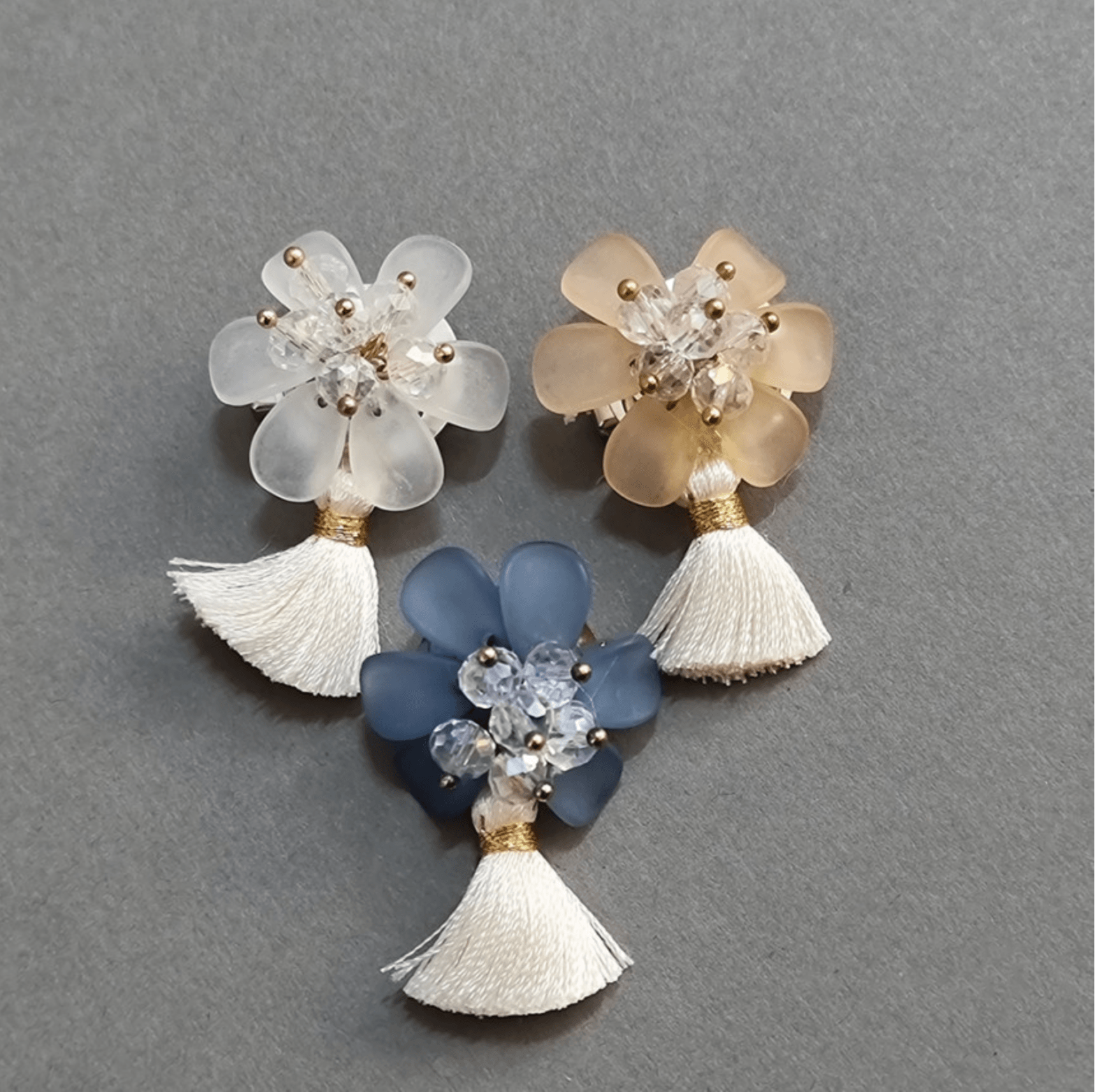 Beaded Flower Brooch - Native Korean