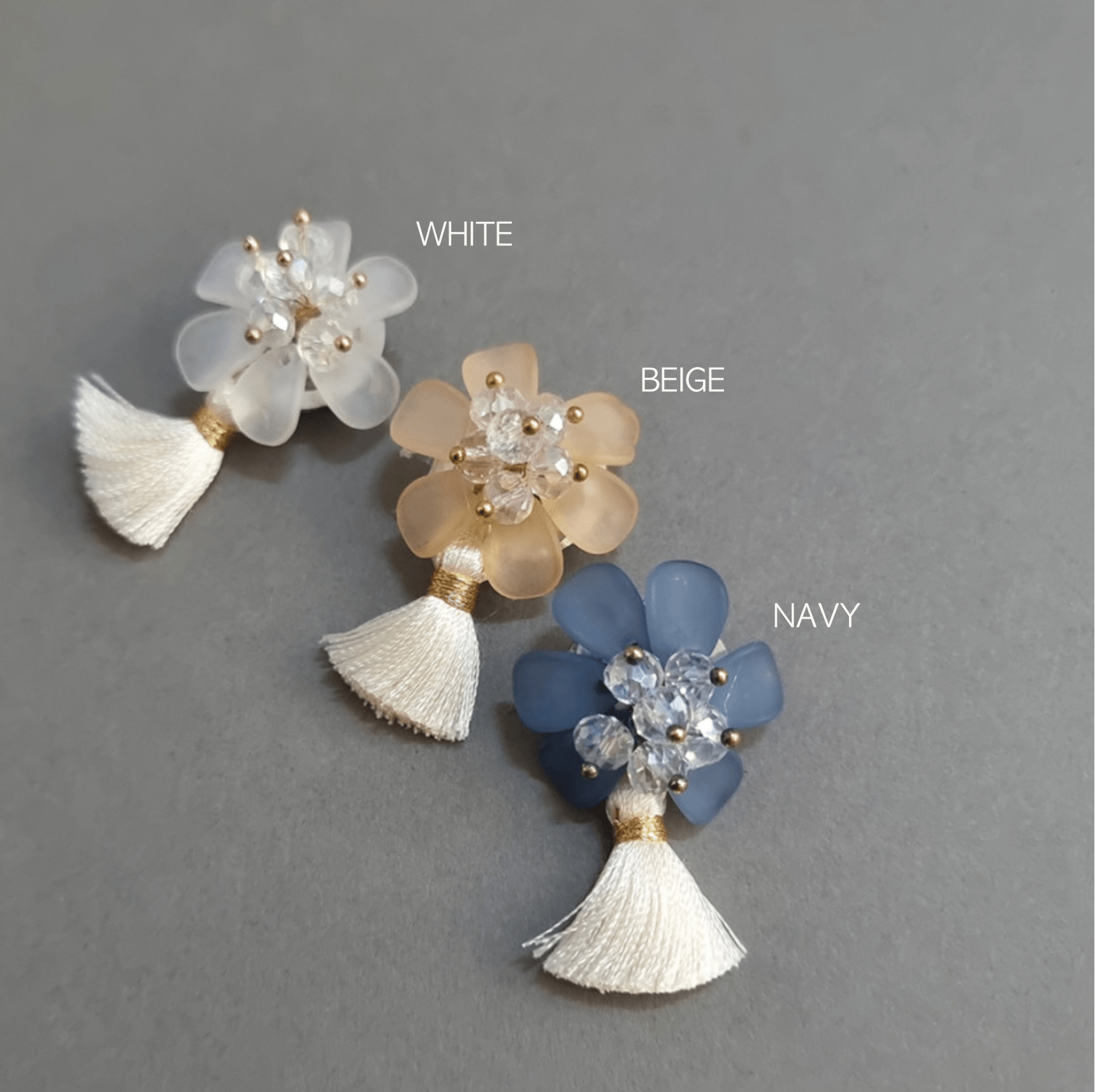 Beaded Flower Brooch - Native Korean