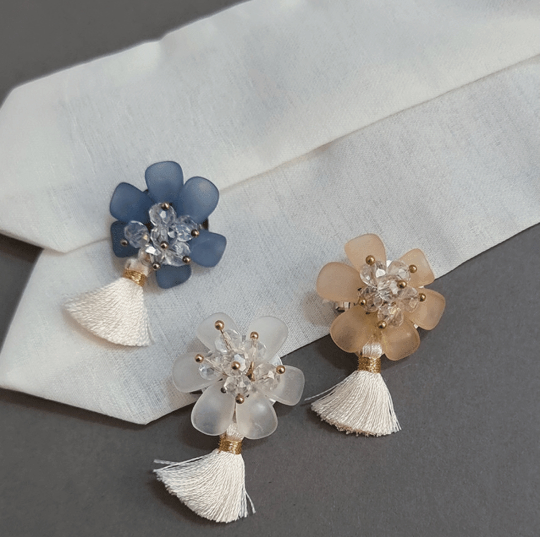 Beaded Flower Brooch - Native Korean