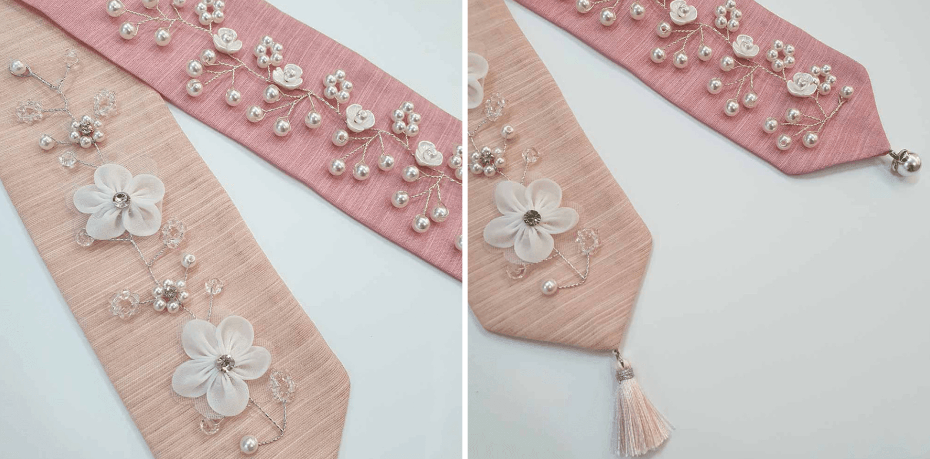 Beads Floral Ribbon - Native Korean