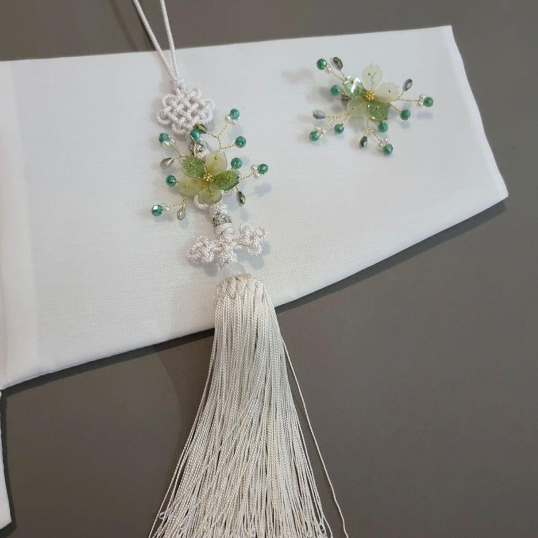 Beads Floral Tassel Norigae - Native Korean
