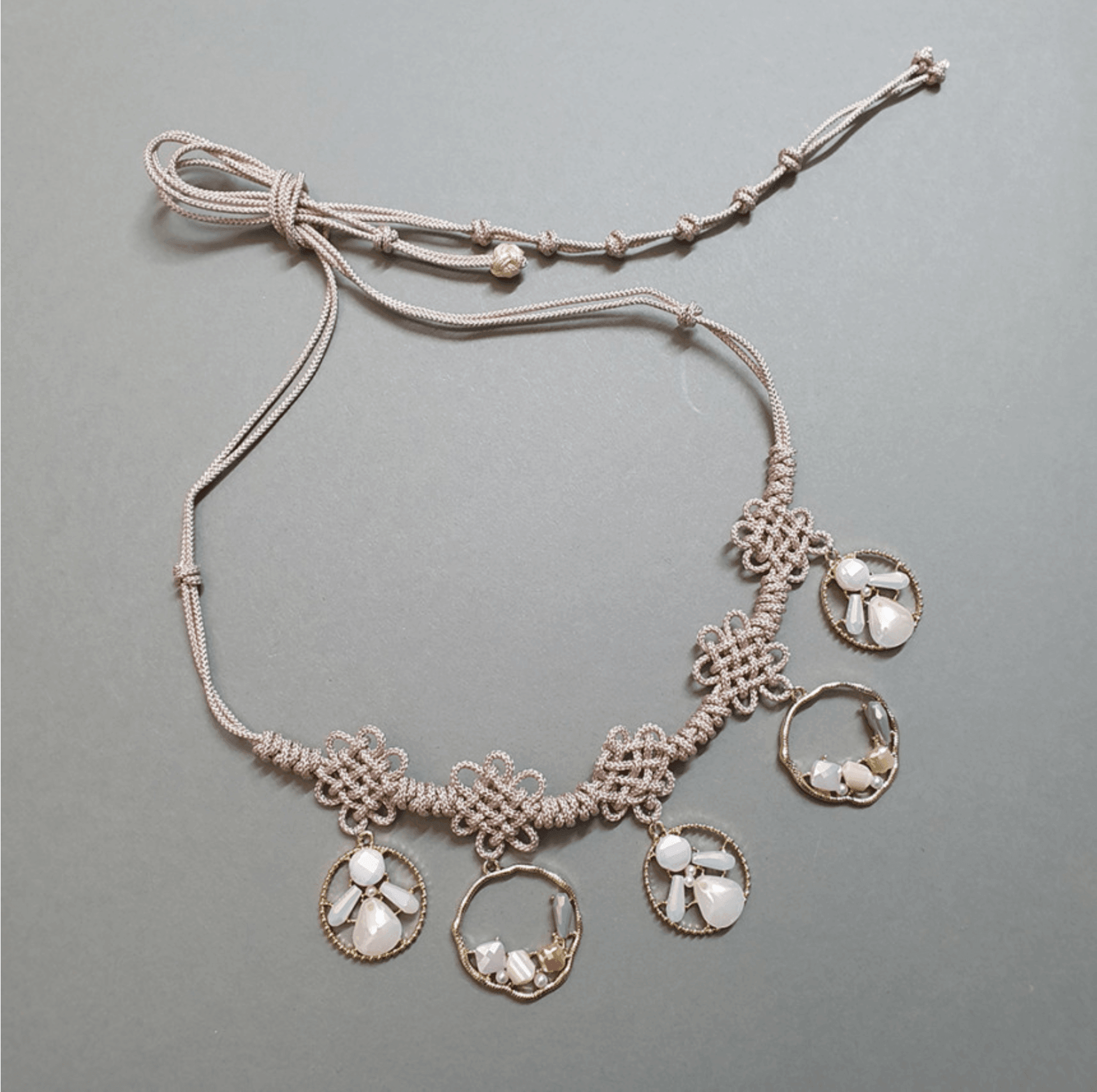 Beads Ring Knot Belt - Native Korean