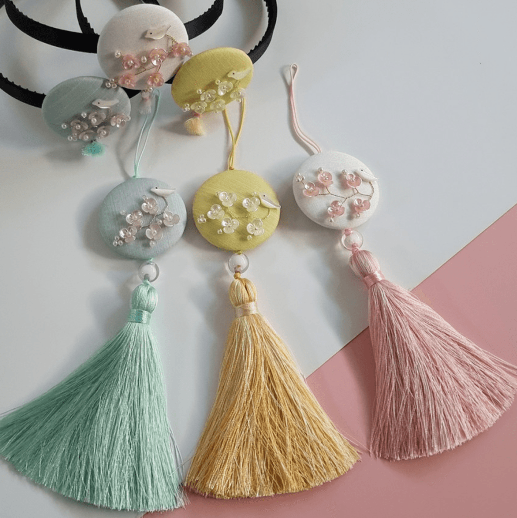 Bird Beads Tassel Norigae - Native Korean