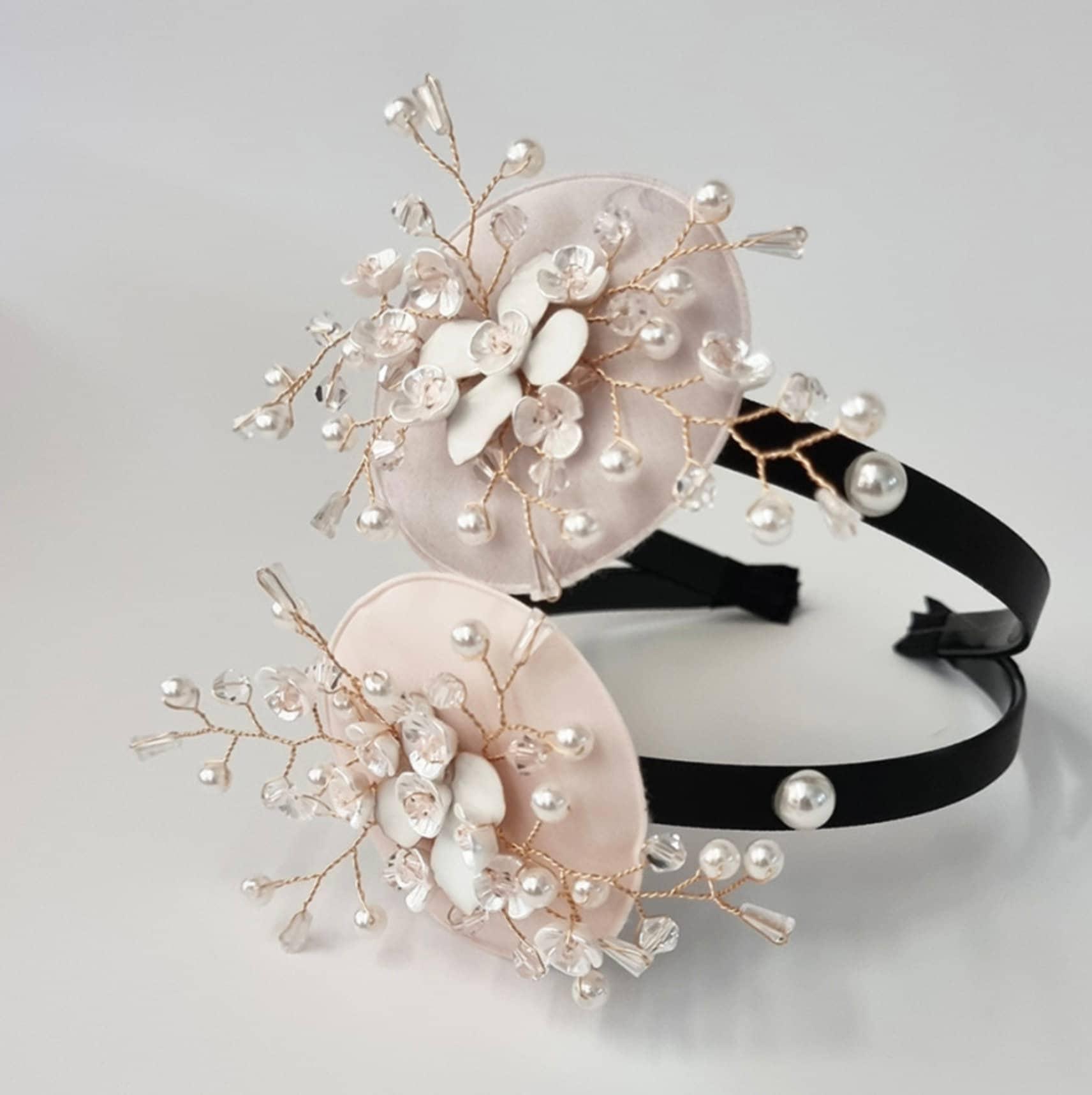 Blossoms White Flower Headband - Native Korean
