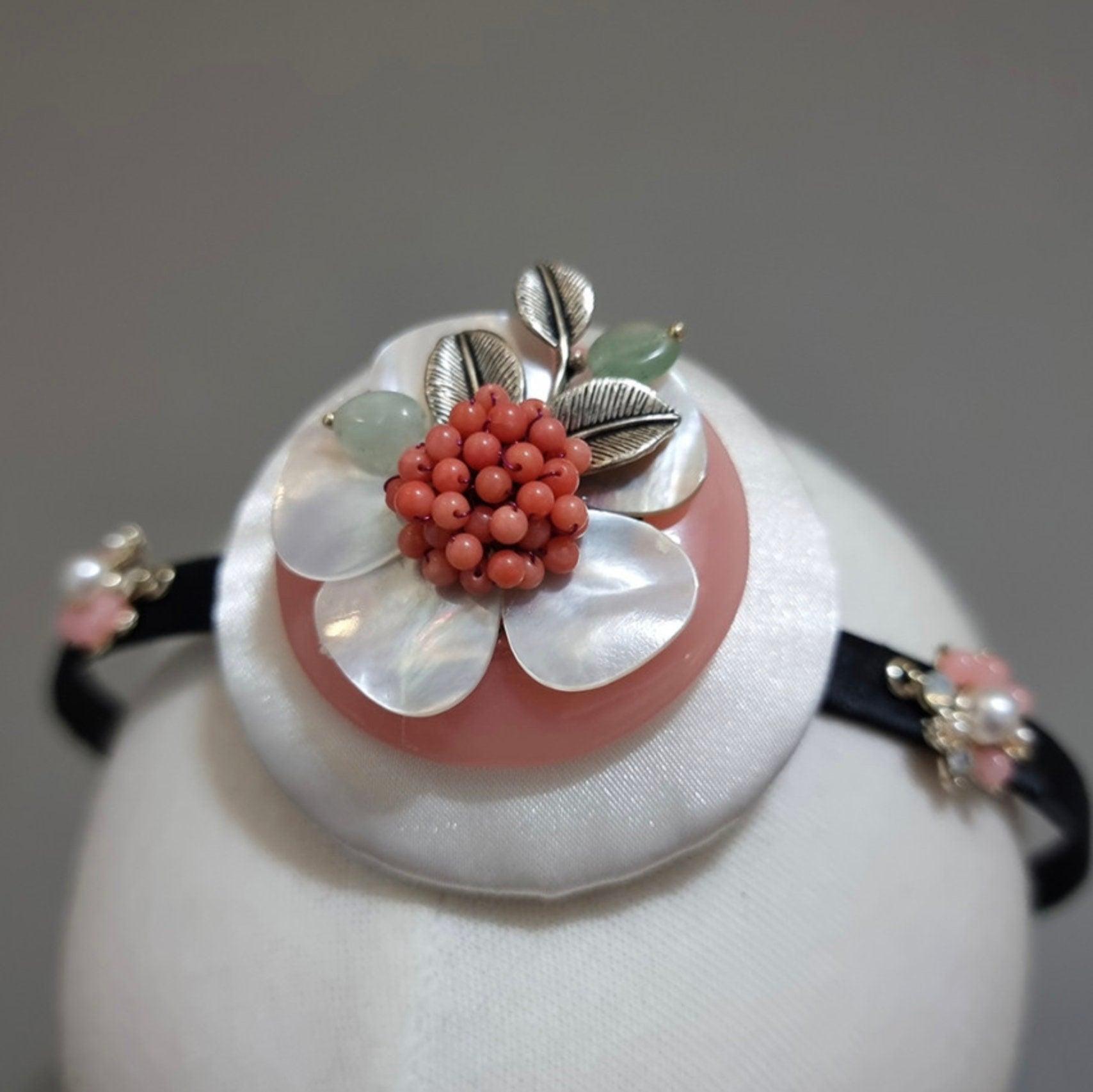 Cherry Floral Headband - Native Korean
