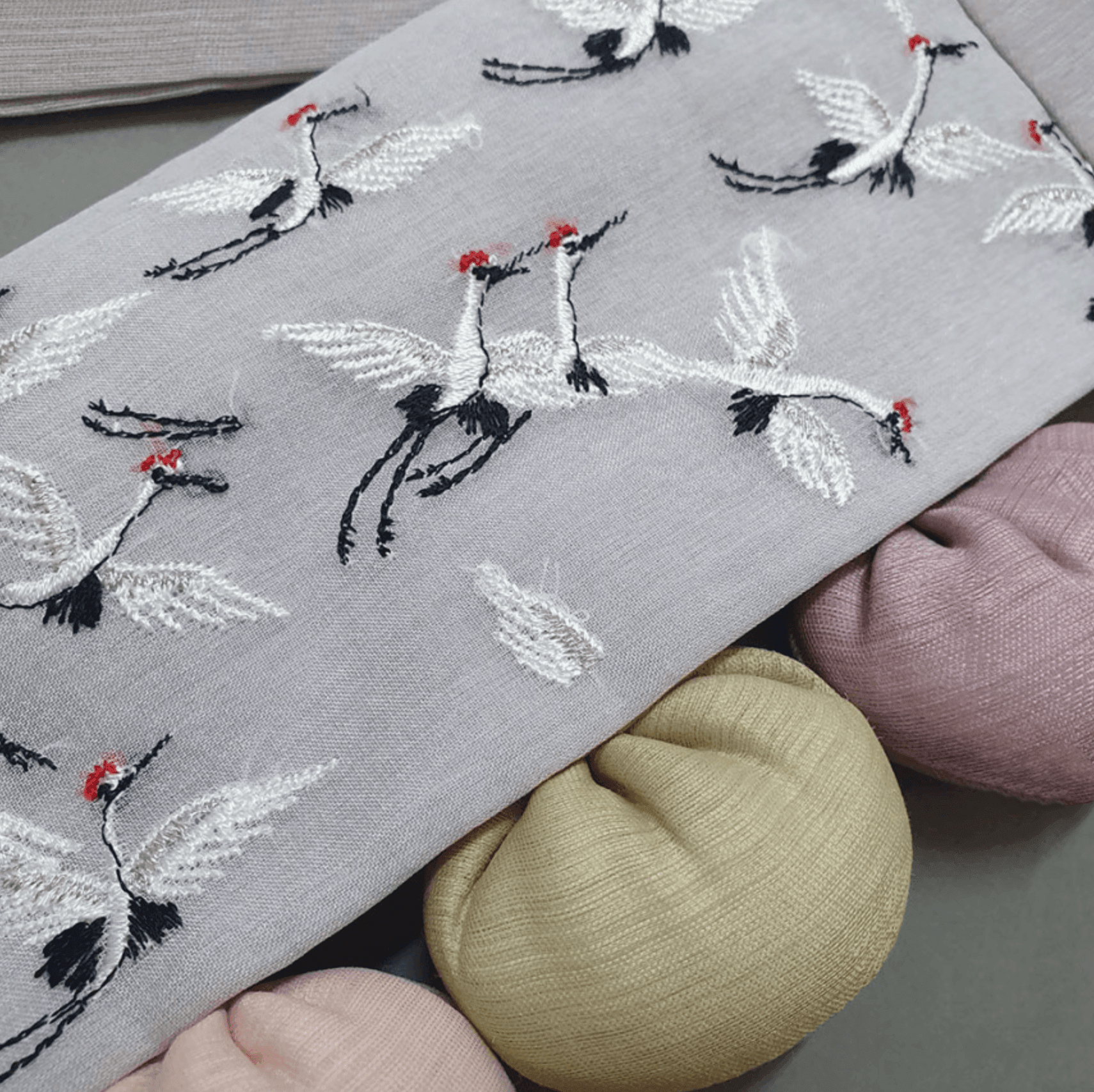 Crane Embroidery Belt - Native Korean