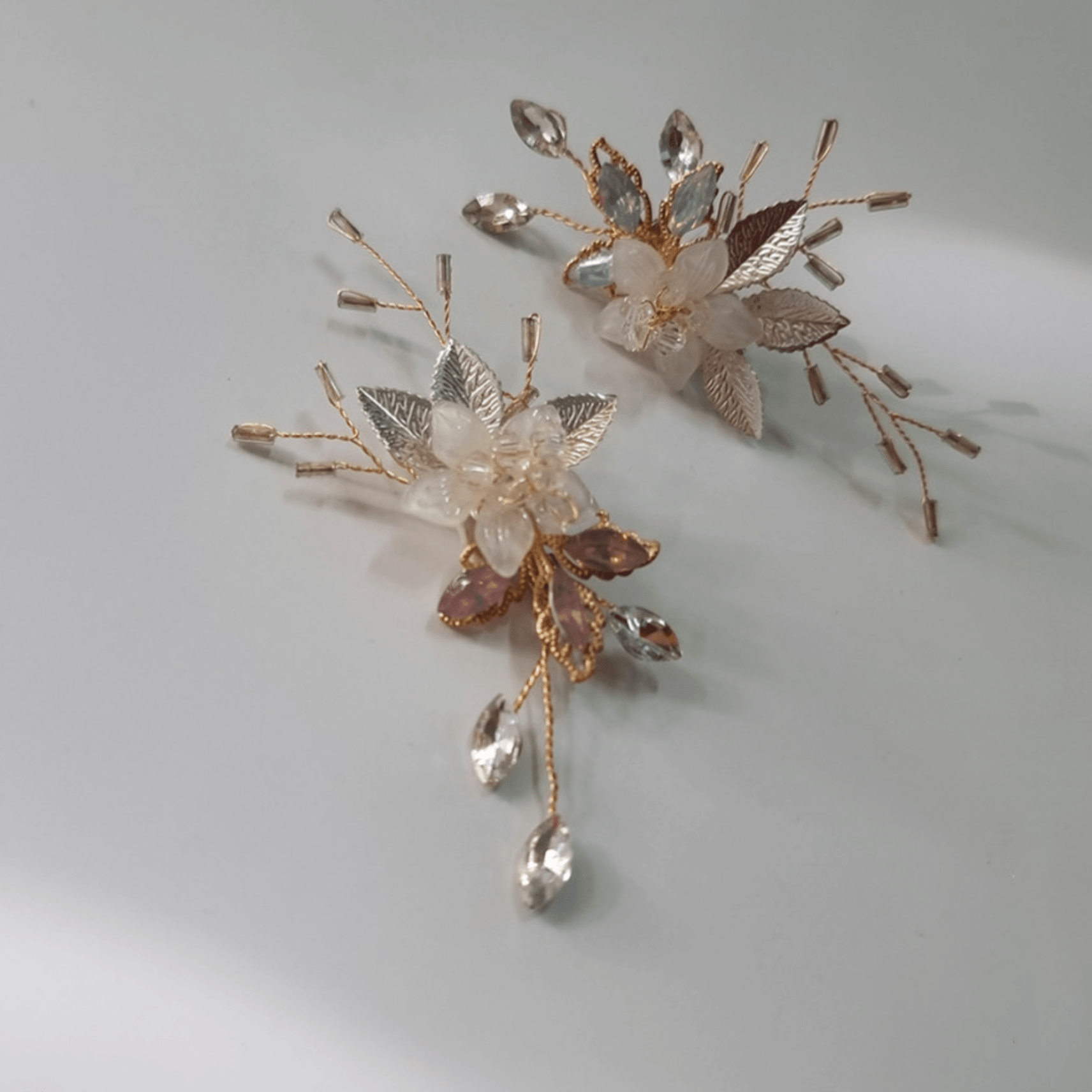 Crystal Flower Brooch - Native Korean