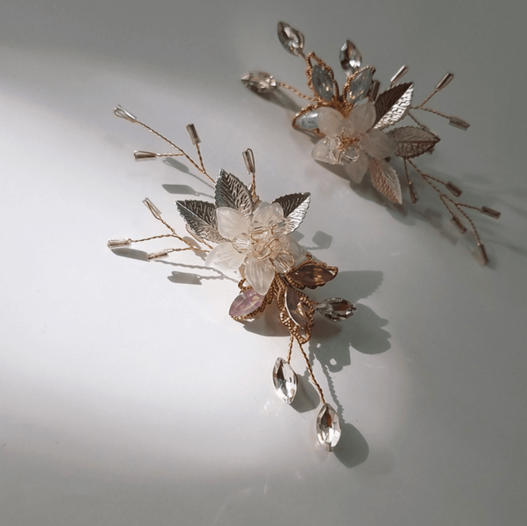 Crystal Flower Brooch - Native Korean