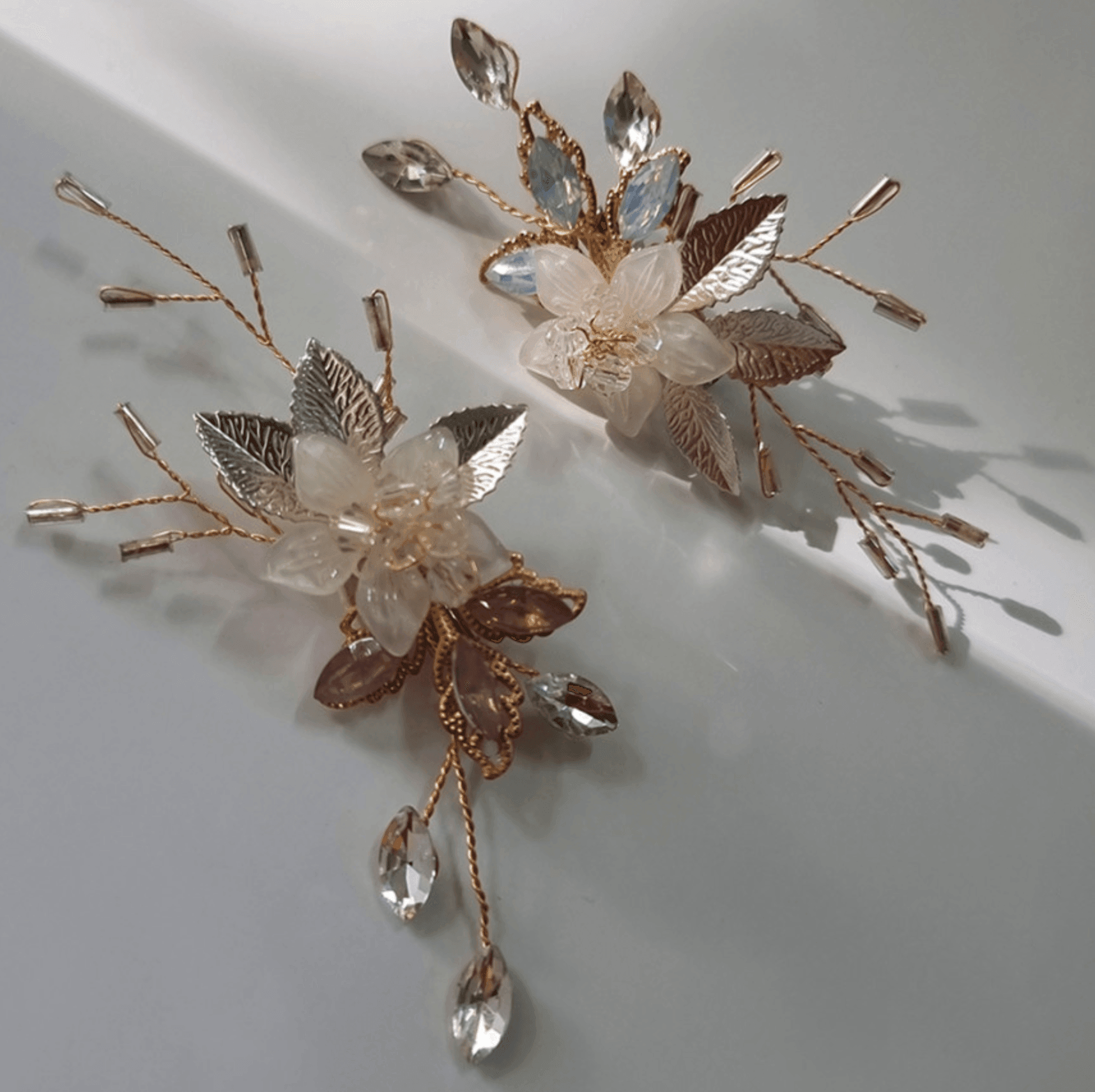 Crystal Flower Brooch - Native Korean