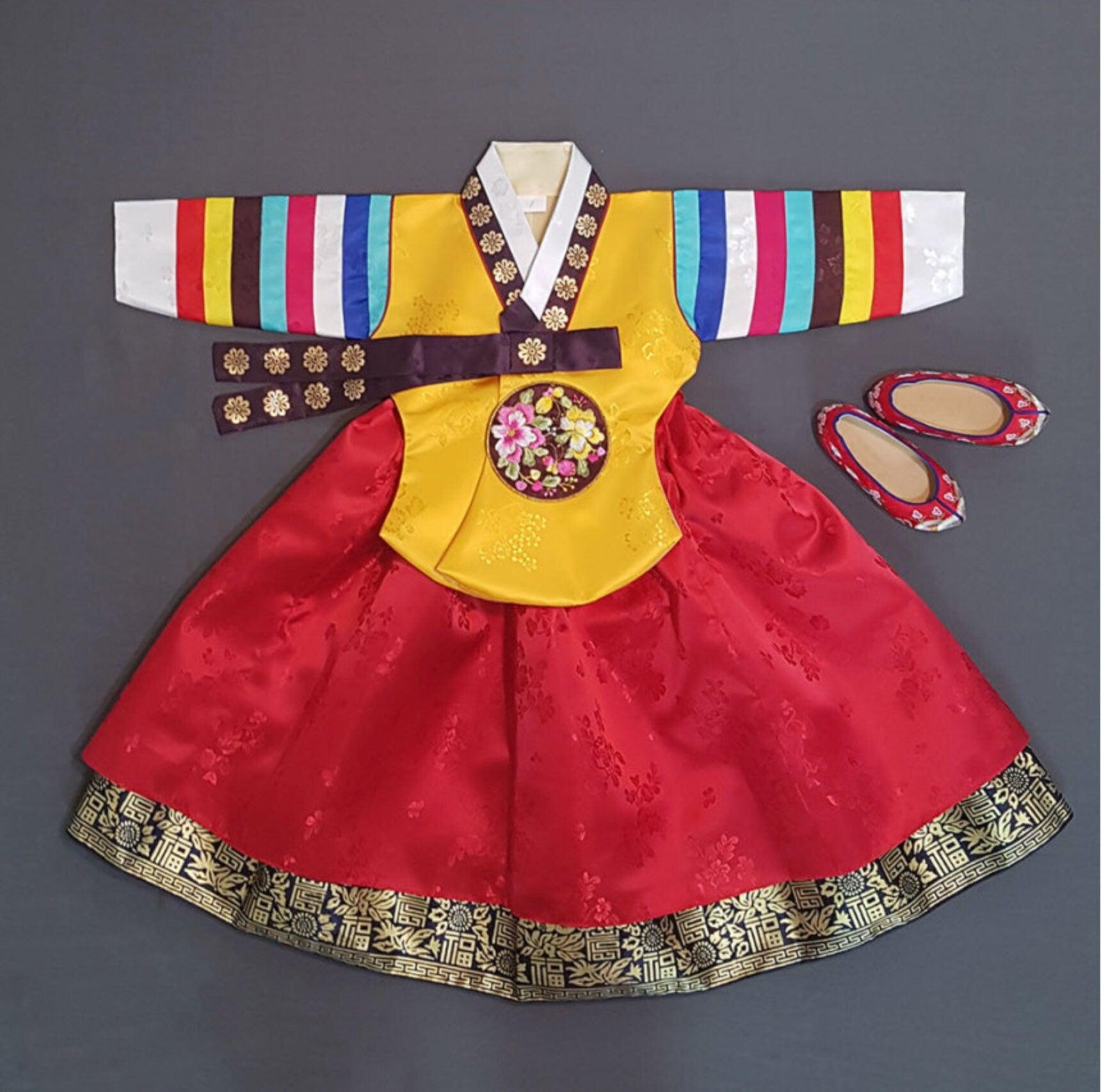 Dachae Yellow Dangui Girl Hanbok (1-8YR) - Native Korean