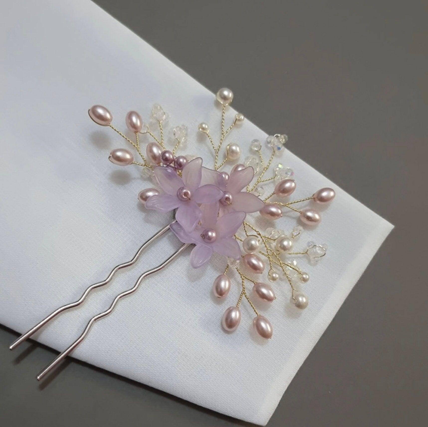 Floral U Shape Hairpin - Native Korean