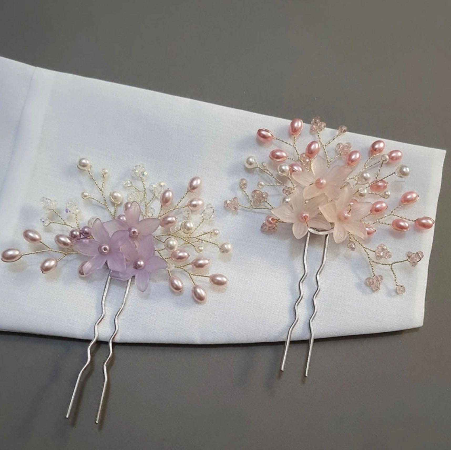 Floral U Shape Hairpin - Native Korean
