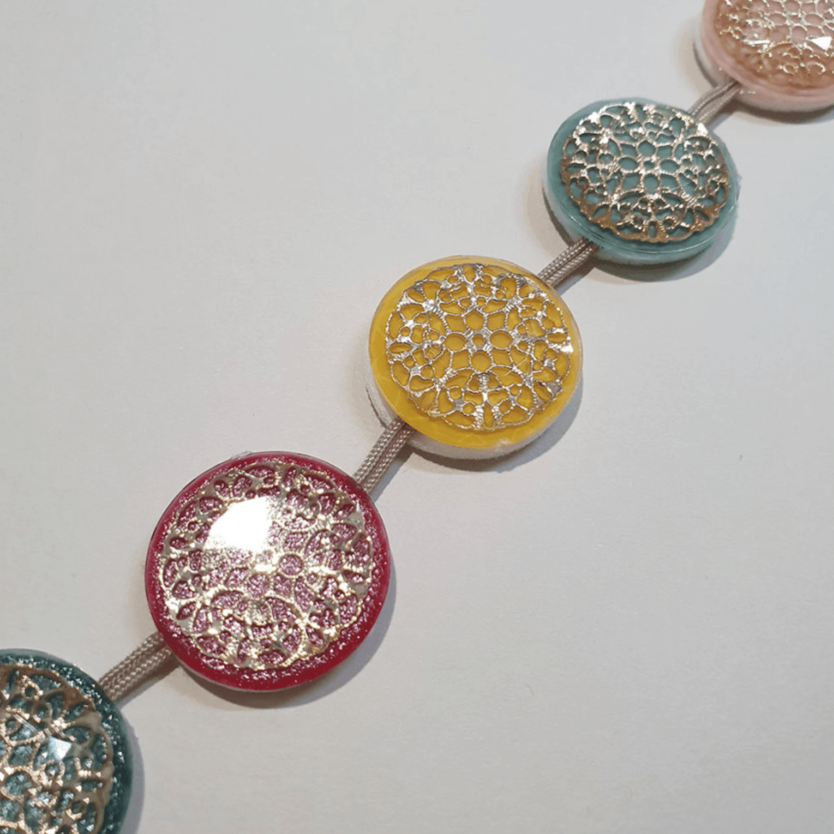 Glitter Buttons Tassel Norigae - Native Korean