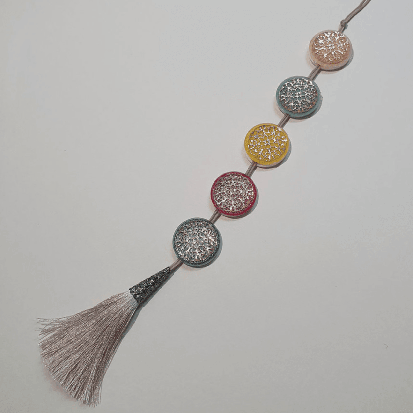 Glitter Buttons Tassel Norigae - Native Korean