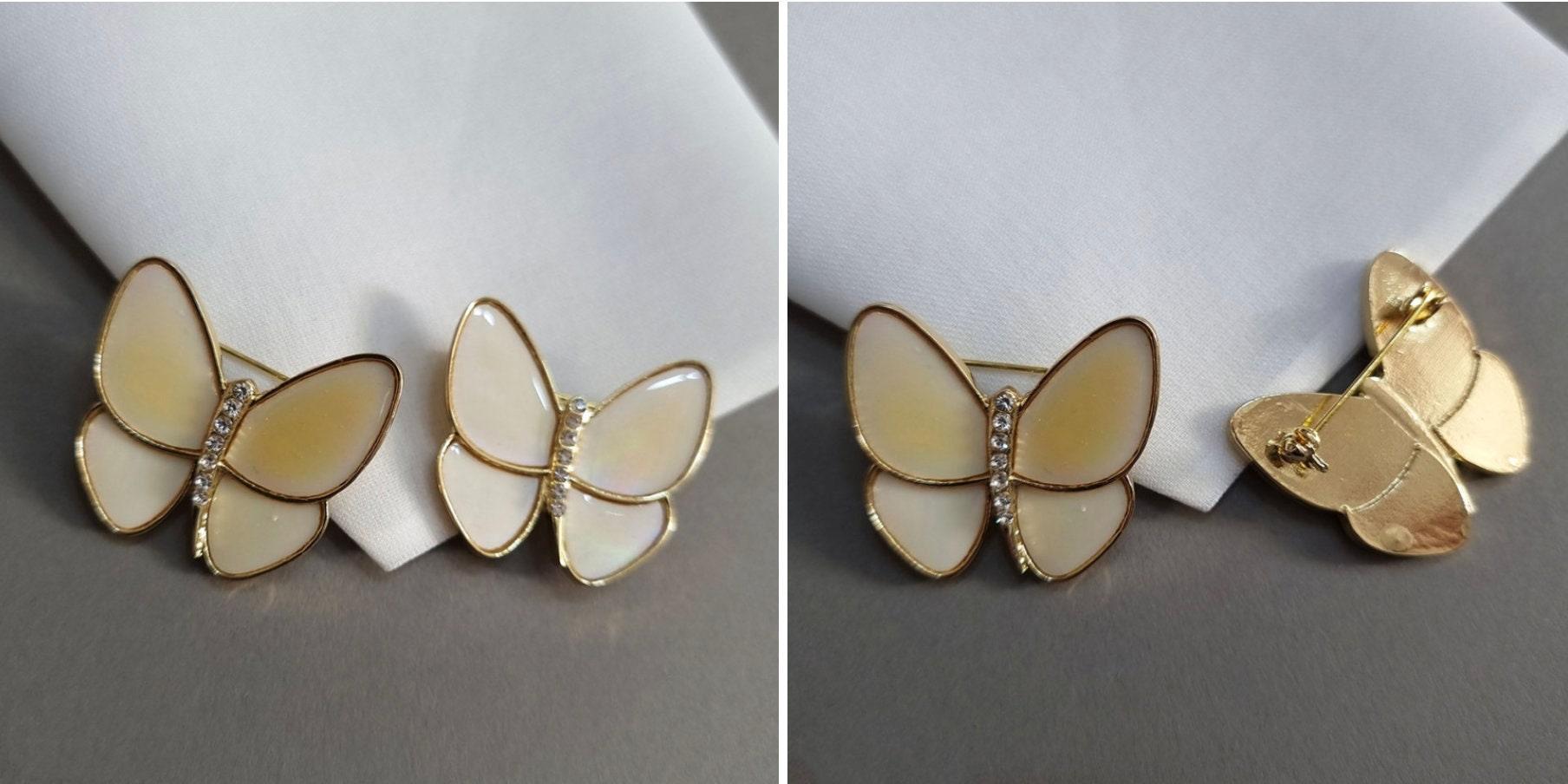 Gold Butterfly Brooch - Native Korean