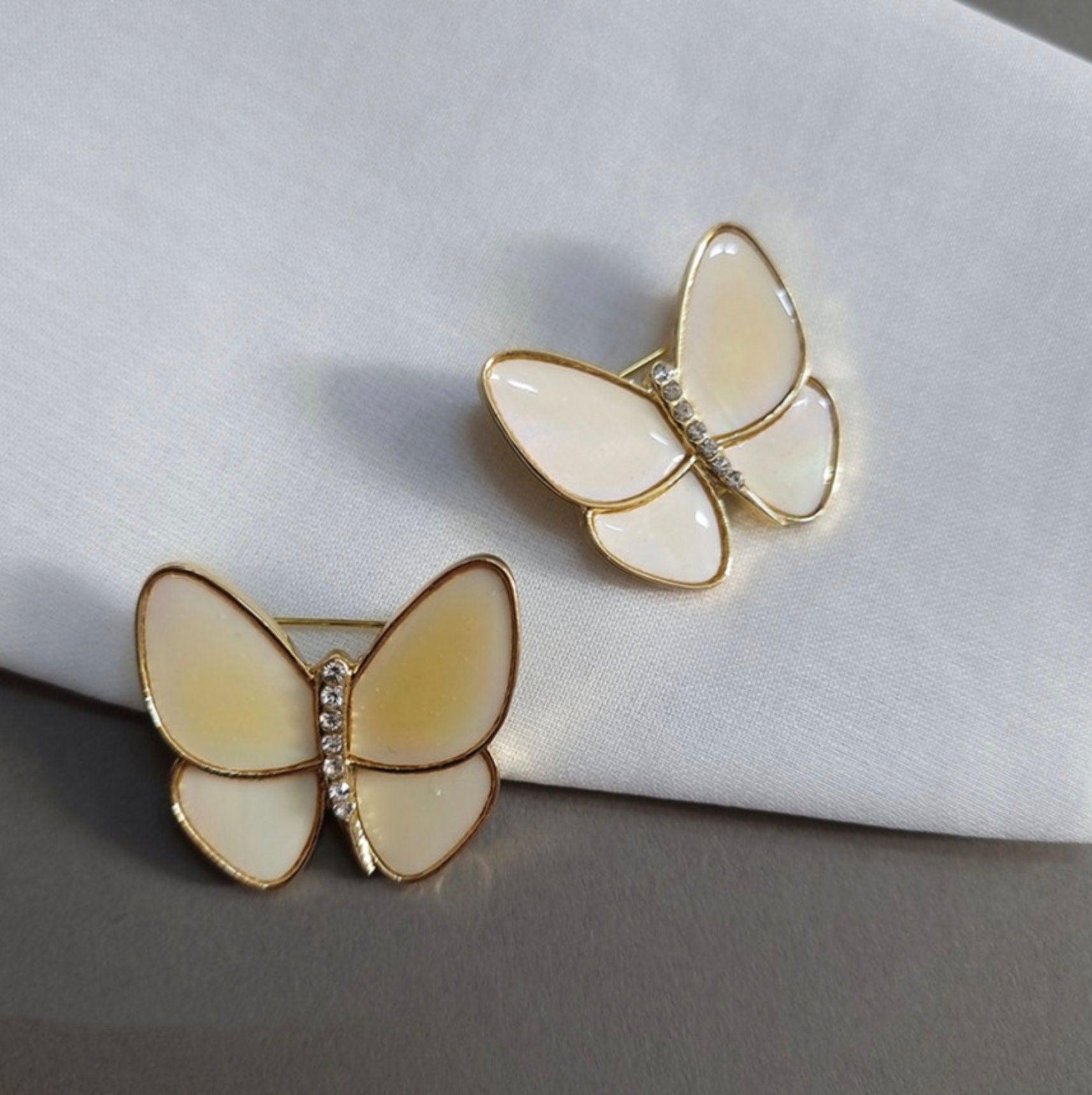 Gold Butterfly Brooch - Native Korean