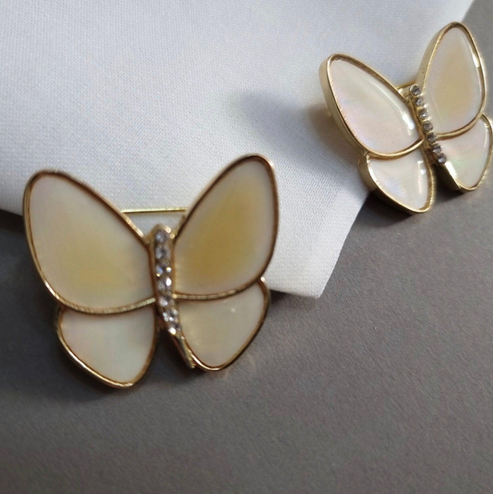 Gold Butterfly Brooch - Native Korean